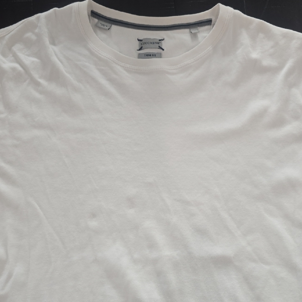 Lucchese White Tee with Yellow Tag